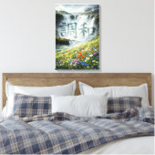 Harmonie Waterval Landschap Canvasprint  Canvas Afdruk (Insitu (Slaapkamer))