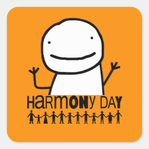 Harmoniedag 2026, Australië Vierkante Sticker