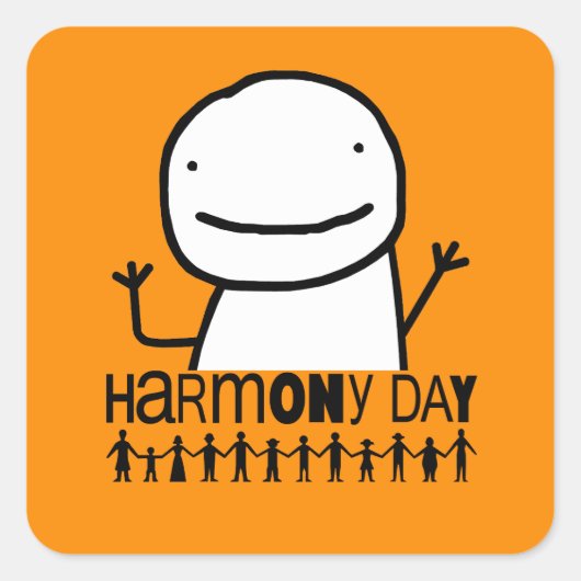 Harmoniedag 2026, Australië Vierkante Sticker (Voorkant)