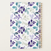 Harmonieus aquarel bladeren ontwerp planner (Achterkant)