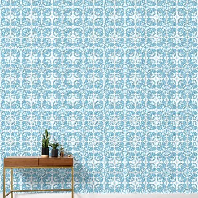 Harmonieus Blauw Mandala Behang (Hal)