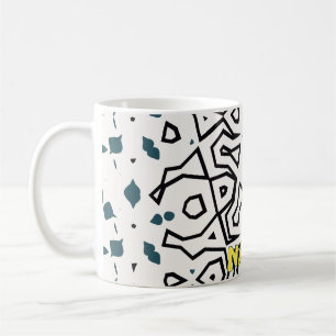 Harmonieus Geel, Groen, Blauw en Zwart Koffiemok