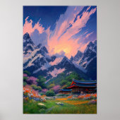 Harmonieus Japans Huis Poster (Voorkant)