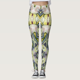 Harmonieus Retro Vintage Artdeco Pastel Patroon Leggings