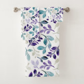 Harmonieus waterverf bladontwerp bad handdoek (Insitu)