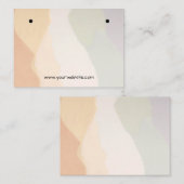 Harmonieuze Aardkleuren Oorbellen Display Kaart Visitekaartje (Voorkant / Achterkant)