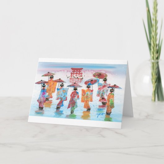 HARMONIEUZE BEWEGING, JAPANSE GEISHA KAART (Voorkant)