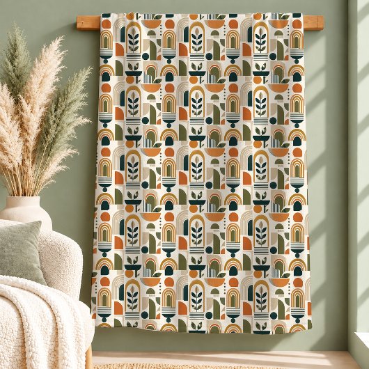 Harmonieuze Boho Regenbogen Bloemendeken Aards Fleece Deken