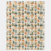 Harmonieuze Boho Regenbogen Bloemendeken Aards Fleece Deken (Voorkant)