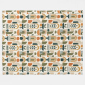 Harmonieuze Boho Regenbogen Bloemendeken Aards Fleece Deken (Voorkant (Horizontaal))