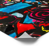 Harmonieuze Chaos Levendig abstract ontwerp Poster (Hoek)