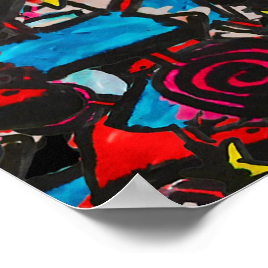 Harmonieuze Chaos Levendig abstract ontwerp Poster (Hoek)