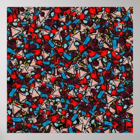 Harmonieuze Chaos Levendig abstract ontwerp Poster (Voorkant)