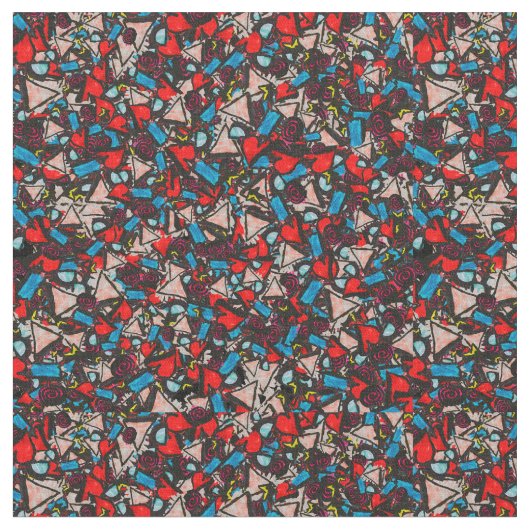 Harmonieuze Chaos Levendig abstract ontwerp Stof (Close Up)