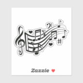 Harmonieuze fluistert: voel het ritme - Muzieknote Sticker (Vel)