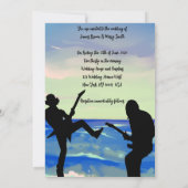 Harmonieuze melodie van liefde oceaan serenade bru kaart (Achterkant)