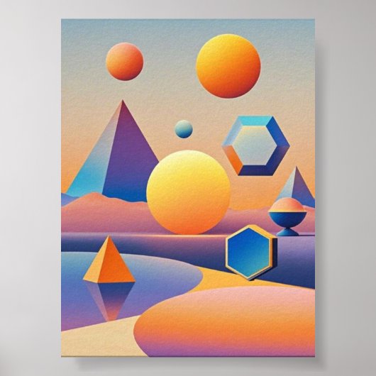Harmonieuze mix van texturen, gradiënten poster (Voorkant)