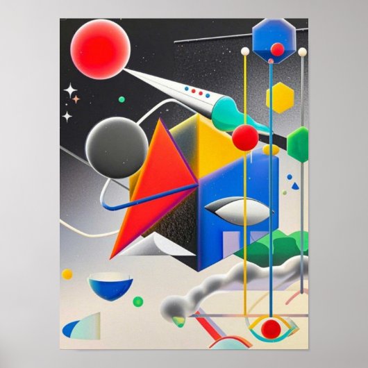 Harmonieuze mix van texturen, gradiënten poster (Voorkant)