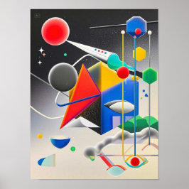 Harmonieuze mix van texturen, gradiënten poster