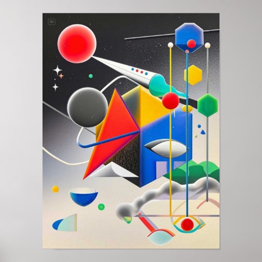 Harmonieuze mix van texturen, gradiënten poster (Voorkant)