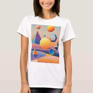 Harmonieuze mix van texturen, gradiënten t-shirt