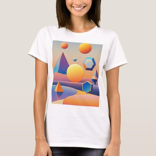 Harmonieuze mix van texturen, gradiënten t-shirt (Voorkant)