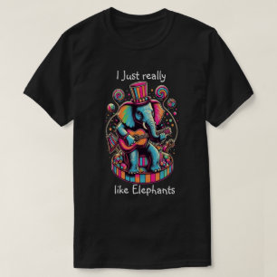 Harmonieuze olifant: gitaar jamsessie t-shirt