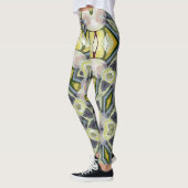 Harmonieuze retro  artdeco pastelpatroon leggings (Links)
