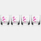 harmonieuze roze fusie whisky glas (Achterkant)
