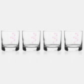 harmonieuze roze fusie whisky glas (Voorkant)