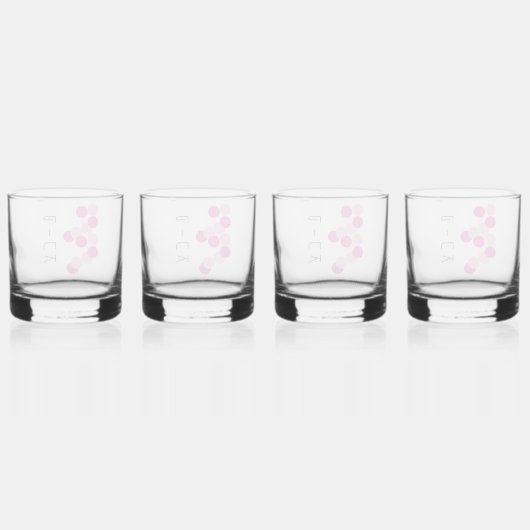 harmonieuze roze fusie whisky glas (Voorkant)