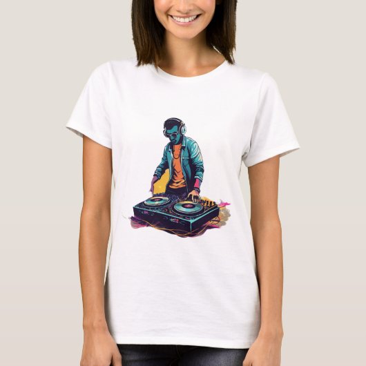 Harmonious Beats: DJ Bridging Worlds T-Shirt. T-shirt (Voorkant)