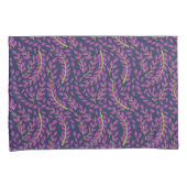Harmonious Botanical Art on Dark Blue Background Kussensloop (Voorkant-Rechts)