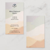 Harmonious Earth Tones Real Estate Aanpasbaar Visitekaartje (Voorkant / Achterkant)