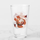 Harmonious Orange Blossom Circles Glas (Achterkant)
