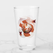 Harmonious Orange Blossom Circles Glas (Voorkant)