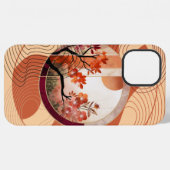 Harmonious Orange Blossom Circles iPhone Hoesje (Achterkant horizontaal)