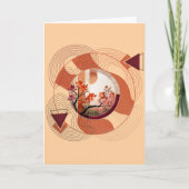 Harmonious Orange Blossom Circles Kaart (Voorkant)