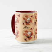 Harmonious Orange Blossom Circles Mok (Voorkant links)
