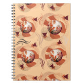 Harmonious Orange Blossom Circles Notitieboek (Voorkant)