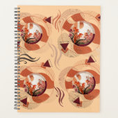 Harmonious Orange Blossom Circles Planner (Voorkant)
