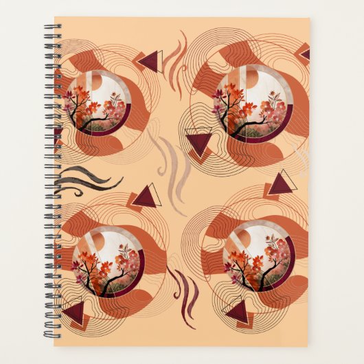 Harmonious Orange Blossom Circles Planner (Voorkant)