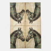Harmonisch Paard gekrabbelde Accenten Theedoek (Verticaal)