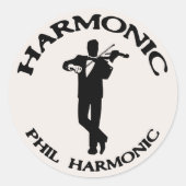 Harmonisch, Phil Harmonic Ronde Sticker (Voorkant)