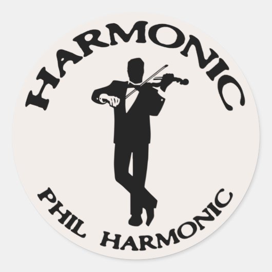 Harmonisch, Phil Harmonic Ronde Sticker (Voorkant)