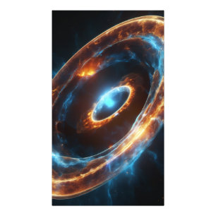 Harmonische baan: Tweeling kosmische ringen Foto Afdruk