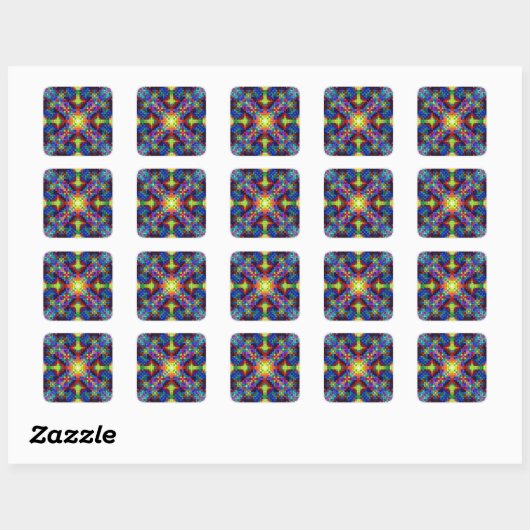 Harmonische Crystal Mandala Sticker (Vel)