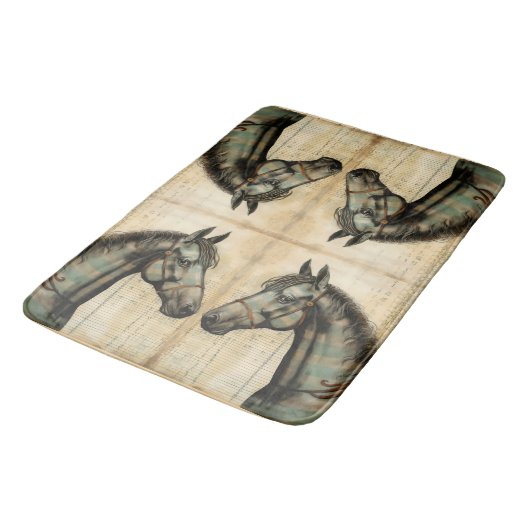 Harmonische equine krabbelaccenten badmat (Gekanteld)