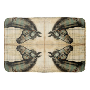 Harmonische equine krabbelaccenten badmat