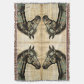 Harmonische equine krabbelaccenten deken (Voorkant Verticaal)